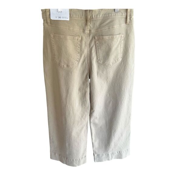 NWT LOFT Khaki High Waist Wide Leg Cropped Jeans Size 30 - Picture 2 of 5